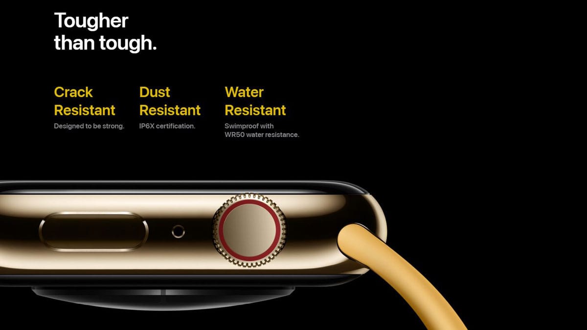 مقاومت بالای ساعت هوشمند اپل 8